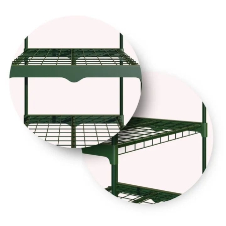 Szklarnia ogrodowa, regał, folia, 4 półki, 70x50x160 cm, zielona