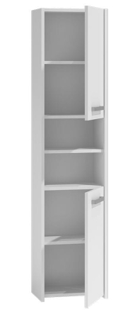 Szafka łazienkowa, słupek, regał, S40, 40x30x170 cm, biel, mat