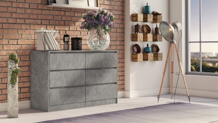 Komoda do sypialni, pokoju, K6, 120x40x75 cm, beton