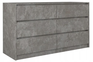 Komoda do sypialni, pokoju, K6, 140x40x75 cm, beton