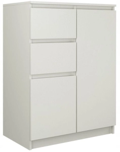 Komoda do sypialni, salonu, 2D2S, 70x40x97 cm, biel, mat
