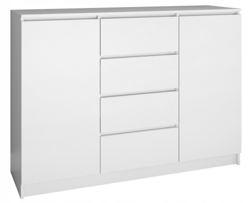 Przejdź do produktu Komoda do sypialni, pokoju, 2D4S, 120x40x97 cm, biel, mat