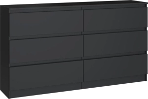 Komoda do sypialni, salonu, M6, 140x40x77 cm, czerń, mat