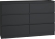 Komoda do sypialni, salonu, M6, 120x30x77 cm, czerń, mat