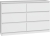 Komoda do sypialni, salonu, M6, 120x30x77 cm, biel, mat
