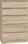 Komoda do sypialni, salonu, M5, 70x40x112 cm, dąb sonoma