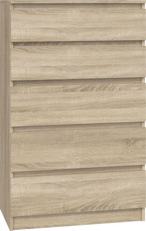 Komoda do sypialni, salonu, M5, 70x40x112 cm, dąb sonoma