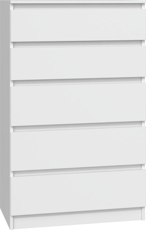 Komoda do sypialni, salonu, M5, 70x40x112 cm, biel, mat