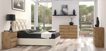 Komoda do sypialni, salonu, M8, 120x40x97 cm, dąb artisan