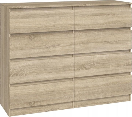Komoda do sypialni, salonu, M8, 120x40x97 cm, dąb sonoma