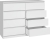 Komoda do sypialni, salonu, M8, 120x40x97 cm, biel, mat