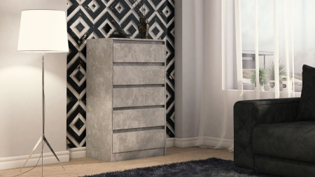 Komoda do sypialni, pokoju, K5, 70x43x124 cm, beton