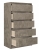 Komoda do sypialni, pokoju, K5, 70x43x124 cm, beton