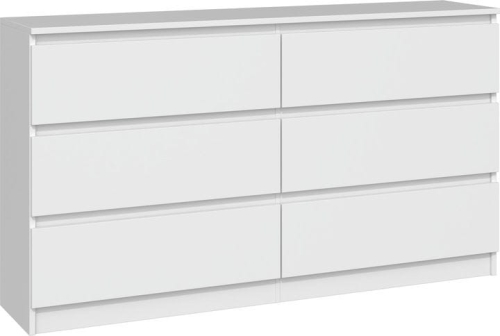 Przejdź do produktu Komoda do sypialni, salonu, M6, 140x40x77 cm, biel, mat
