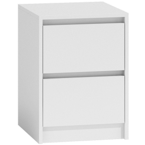 Szafka nocna, stolik, KARO K2, 40x43x55 cm, biel, mat