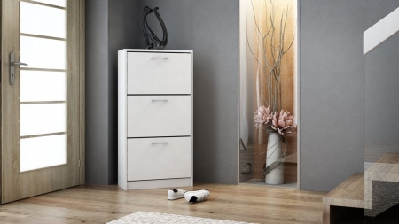 Szafka na obuwie, paula, 60x28x116 cm, biel, mat