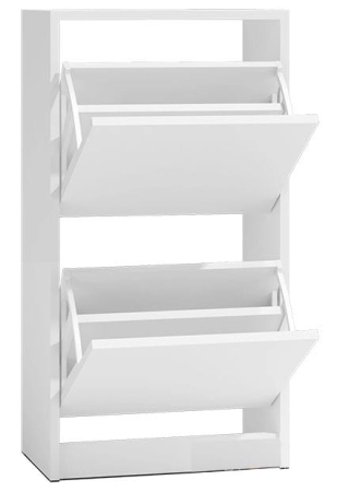 Szafka na obuwie, schowek, betsi, 49x28x94 cm, biel, mat