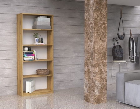 Regał, szafka, biblioteczka, R60, 60x30x182 cm, dąb artisan
