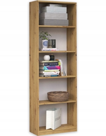 Regał, szafka, biblioteczka, R40, 40x30x182 cm, dąb artisan