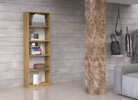 Regał, szafka, biblioteczka, R40, 40x30x182 cm, dąb artisan