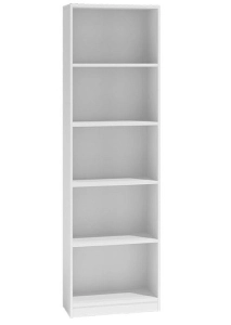 Regał, szafka, biblioteczka, R40, 40x30x182 cm, biel, mat