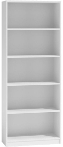 Regał, szafka, biblioteczka, R60, 60x30x182 cm, biel, mat