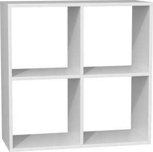 Regał, komorowy, malax, 2x2, 75x30x75 cm, biel, mat