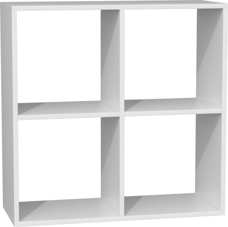 Regał, komorowy, malax, 2x2, 75x30x75 cm, biel, mat