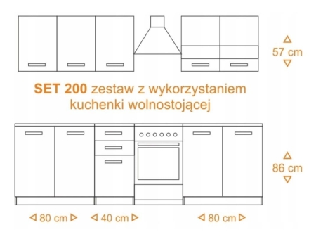 Szafka kuchenna, pod piekarnik, z blatem, 60x60x86 cm, biel, dąb artisan, mat