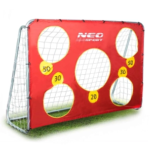 Bramka do piłki nożnej z matą celowniczą, Neo-sport, 215x153x76 cm