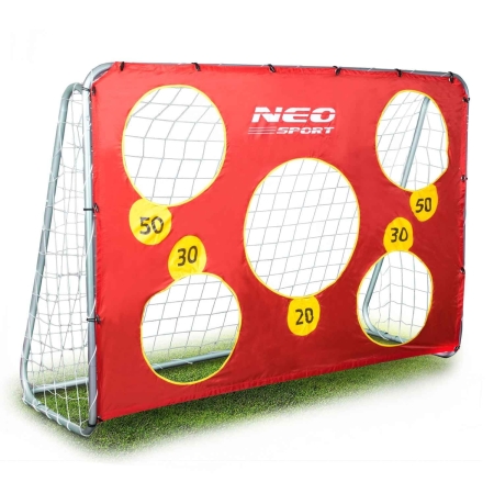 Bramka do piłki nożnej z matą celowniczą, Neo-sport, 215x153x76 cm
