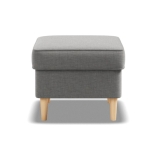 Podnóżek do fotela, Myso, 49x49x40 cm, jasny szary