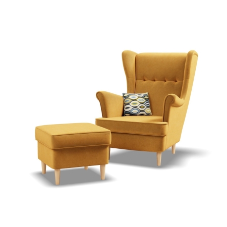 Fotel skandynawski, Myso, 81x95x102 cm, miodowy