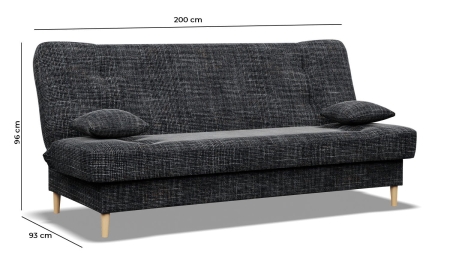 Wersalka do spania, nowoczesna, AURA, 200x93x96 cm, beżowy