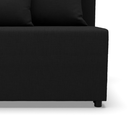 Kanapa rozkładana, Vista, 191x92x95 cm, czarny