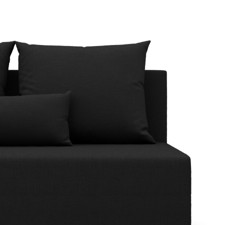 Kanapa rozkładana, Vista, 191x92x95 cm, czarny