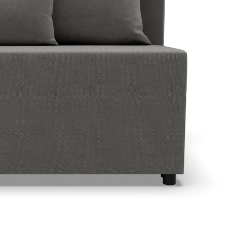 Kanapa rozkładana, Vista, velvet, 191x92x95 cm, jasny szary