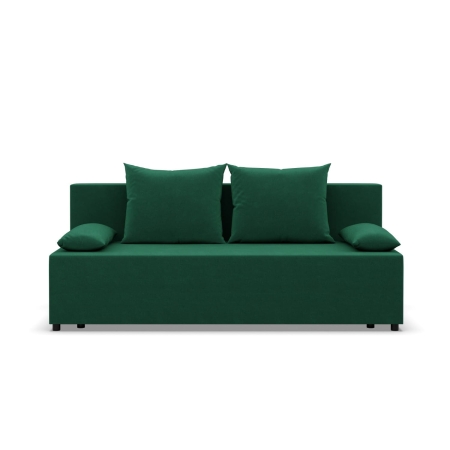 Kanapa rozkładana, Vista, velvet, 191x92x95 cm, butelkowa zieleń