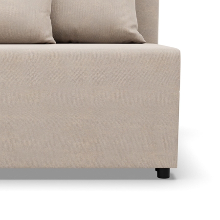 Kanapa rozkładana, Vista, velvet, 191x92x95 cm, beżowy