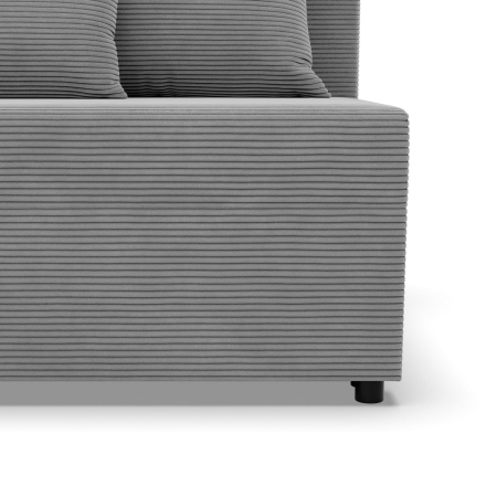 Kanapa rozkładana, Vista, sztruks, 191x92x95 cm, jasny szary