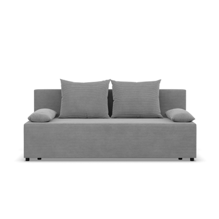 Kanapa rozkładana, Vista, sztruks, 191x92x95 cm, jasny szary