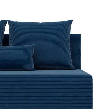 Kanapa rozkładana, Vista, sztruks, 191x92x95 cm, granatowy