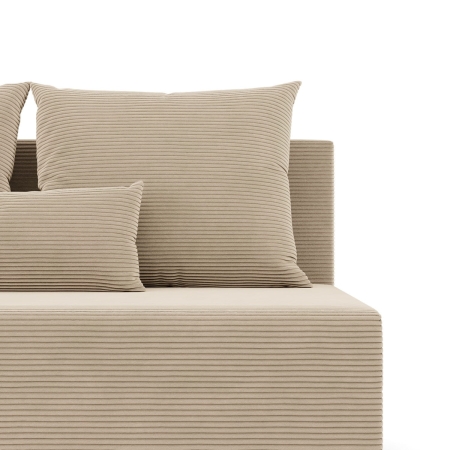 Kanapa rozkładana, Vista, sztruks, 191x92x95 cm, beżowy