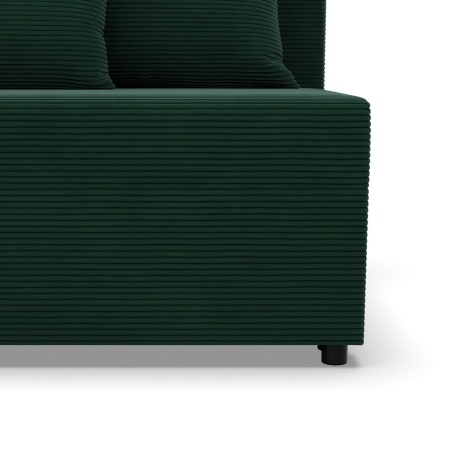 Kanapa rozkładana, Vista, sztruks, 191x92x95 cm, butelkowa zieleń