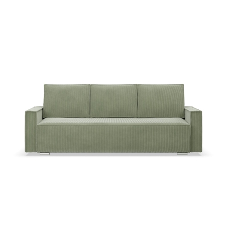 Kanapa rozkładana, sztruks, Union, 220x95x92 cm, oliwkowy