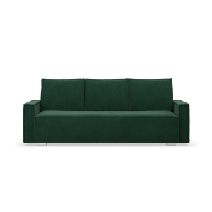Kanapa rozkładana, sztruks, Union, 220x95x92 cm, butelkowa zieleń