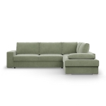 Duży narożnik, Momento, prawy, sztruks, 287x231x86 cm, oliwkowy