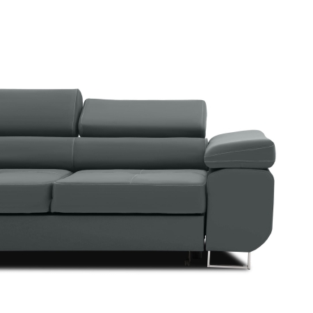 Rozkładana sofa, Bellezza, 209x100x87 cm, ciemny szary