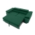 Rozkładana sofa, Bellezza, 209x100x87 cm, butelkowa zieleń
