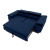 Rozkładana sofa, Bellezza, 209x100x87 cm, granatowy